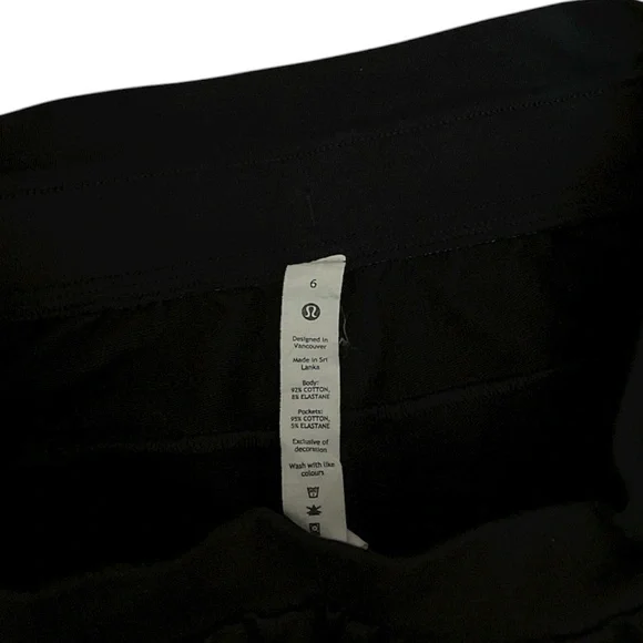 Lululemon Inner Glow Short 3" *Terry Black Women’s Size 6 - Picture 6 of 7